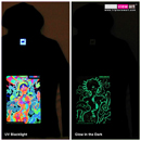 "Chakra Girl" UV-Blacklight & Glow-In-The-Dark Womens Hoodie